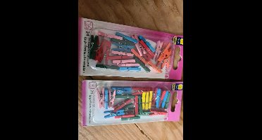 24 Decoratiespeldjes - knijpertjes Colourmix 25mm