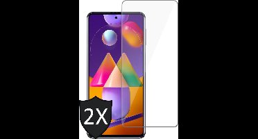 Screenprotector geschikt voor Samsung Galaxy M31s - Gehard Glas Beschermglas Tempered Glass Screen Protector - 2 Stuks