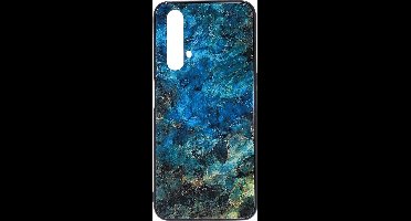 Shop4 - Realme X3 SuperZoom Hoesje - Harde Back Case Marmer Kleurrijk