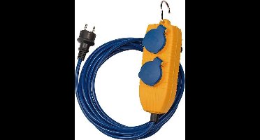 Verlengsnoer IP54 met Powerblock 5m blauw AT-N05V3V3-F 3G1,5