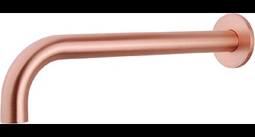 Wiesbaden Caral Inbouw Baduitloop 30 cm. - Geborsteld Koper