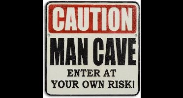 MadDeco - gietijzeren - wandbord - caution - mancave - enter - at - your - own - risk