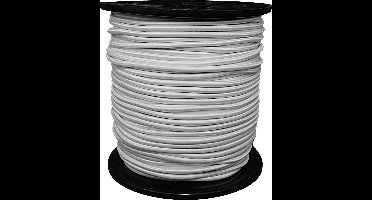 Elastiekkoord - 100mtr - 4mm - wit - haspel - elastisch koord