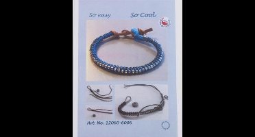 12360-6006- Bracelet Set Royal Blue (Blauwe DIY armband set)