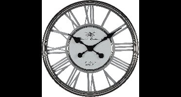 Klok rond Jura zilver D54 cm