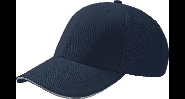 Atlantis Sport Sandwich 6 Panel Baseball Cap (Pakket van 2) (Marine/Ecru)