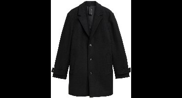 Tom Tailor - Wollen jas met reverskraag - Maat S - Black