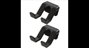 2 Stuks Wandgemonteerde Gamecontrollerhouders – Compatibel met PS5, Switch, Xbox & Hoofdtelefoons – Beschermende Wandhaken - Zwart