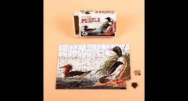 Kikkerland Vogels Mini Puzzel 150 Stukjes - 3 varianten - Eenden, fazanten en pinguïns - Assorti geleverd