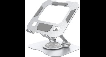 Geschikt voor 360° Tabletstandaard Zilver, Opvouwbare Tabletstandaard Bureau-accessoires ceschikt voor Tablets/PS/mobiles/Switches 4.7" - 12.9