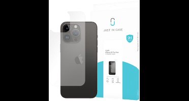 Just in Case screenprotector Achterkant geschikt voor iPhone 15 Pro Max - Gehard Glass Protector