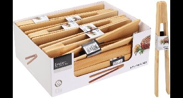 Serveertang bamboe 24cm