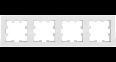 Panasonic WDTF00042WH Karre Plus 55 afdekraam 4-voudig zuiver wit 55x55 mm