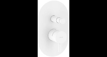 Ravak Espirit - Inbouwkraan, voor 2 functies, met behuizing, mat wit X070247