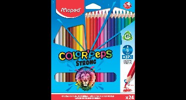 Maped driehoekige kleurpotloden COLOR'PEPS STRONG, 18 in kartonnen doosje