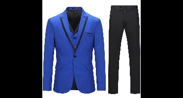 Allthemen Slank Driedelig Herenpak - Colorblock - S