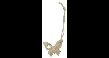 Kadohanger vlinder Naturel - 25x50mm / 1000 stuks