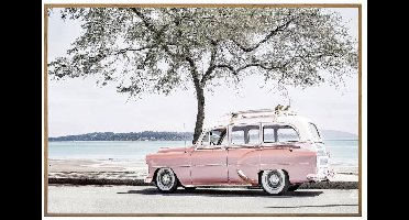 PTMD Wandpaneel Travel - 120x3x80 cm - Glas - Multi