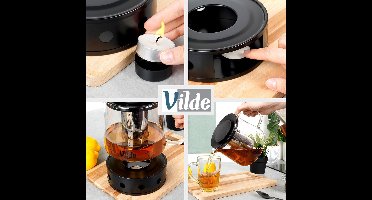 Drinkglazen voor Koffie en Thee met Theepot met Filter 250 ml / 1,5 l, 7 delig - Waterglazen - Glazen - Limonadeglazen