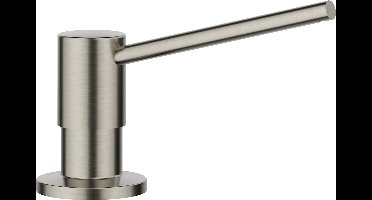 BLANCO TORRE afwasmiddeldispenser satijn platina | Geschikt voor alle BLANCO keukenkranen | Handige bovenvulling | Afwasmiddel | Zeepdispenser | 35 mm gat vereist | Flesinhoud 300 ml