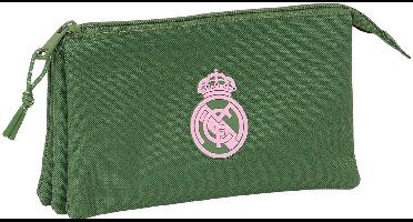 Pennenetui met 3 vakken Real Madrid C.F. Kaki 22 x 12 x 3 cm