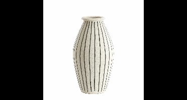 Light & Living Vaas Diphu - Wit - Ø23.5x43cm - Keramiek - - Bloemenvaas - Woondecoratie - Decoratieve vaas voor woonkamer of slaapkamer