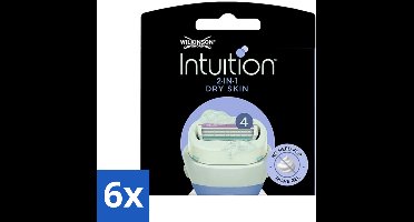 Wilkinson Sword - Navulmesjes - Intuition Mesjes Dry Skin - Verzachtend - 3 mesjes - Voordeelverpakking - 6 stuks