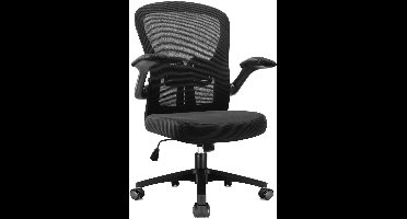 Boraboi® Bureaustoel met Ergonomisch Ontwerp, Opklapbare Armleuningen en Verstelbare Lendensteun voor Optimaal Comfort