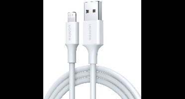 Ugreen 2.4A Us155 Lightning Naar Usb-Kabel, 1,5 M (Wit)