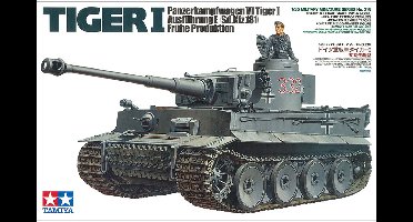 Tamiya Modelbouwpakket Militaire voertuigen - 35216 German PzKpfw.VI Tiger I E Early w/1 Figure Plastic - 1:35 - Modelbouw