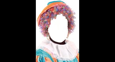 Regenboog Piet pruik gekleurde afro