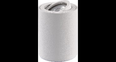 Tafellamp Fury rond Ø 8 cm – Kleine richtbare tafellamp – Witte tafellamp - Excl. GU10 lamp – Lamp voor achter de plant – Lamp voor op de grond – Lamp voor op de kast – Lamp voor op de tafel – Richtbare tafellamp - Wit