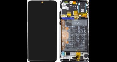 Huawei, Volledig Display Geschikt voor Huawei P30 Lite LCD Scherm en Touchscreen inclusief Batterij 3340 mAh, Zwart