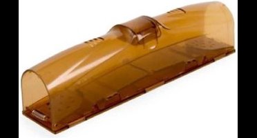 MM Eurotool Muizenval - Doorzichtige Kooi - Twee Ingangen - 30 x 6 x 6,5 cm - Bruin