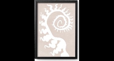 Abstracte poster Granny - A2 - 42 x 59,4 cm - Inclusief lijst (Zwart MDF) - Kunst - Hoogwaardige abstracte poster - Illustratie - ArtStract - Abstracte kunst Online - Abstracte posters