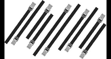 Voordeelset van 10x stuks caravan/camper fietsen spanbanden 30/50/75 cm - Super handige vastmaak bandjes