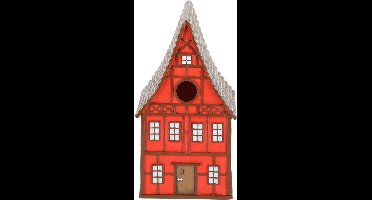 Esschert design vogelnestje/nestkastje - steenrood - 13.5 x 13 x 24.5 cm