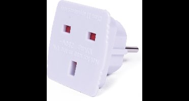 Benson Verloopstekker Engeland-Europa - 13 Ampère - Zonder randaarde - Wit