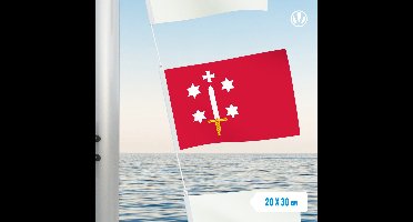 Vlaggenclub Vlag Haarlem - 20x30cm - Gastenvlag voor boot en tent