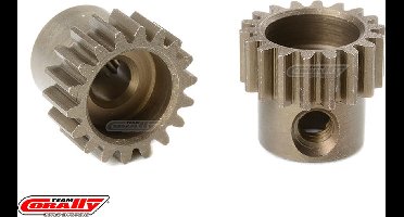 Team Corally - 48 DP Motortandwiel - Kort - Gehard staal - 18 Tanden - Motoras dia. 3.17mm