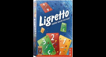 999 Games - Ligretto: Blauw - Kaartspel - Iedereen speelt tegelijkertijd - Familiespel - Gezelschapsspel - Actiespel - Klein cadeautje