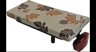 HOOODIE Cushie - Fietskussen Bagagedrager - Autumn leaves - Bruin - Blaadjes - Kussentje fietsstoeltje