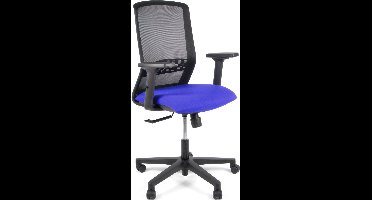 Linea bureaustoel - Tekna 01 - ergonomisch EN1335 - multi verstelbaar - max. draagvermogen 110kg - zwart/blauw - LF-2011403