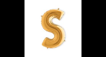 Folieballon letter S goud (100cm)