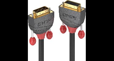 LINDY Aansluitkabel DVI-D 24+1-polige stekker, DVI-I 24+5-polige bus 2.00 m Zwart 36232 DVI-kabel