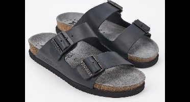 Mephisto NERIO zwart lederen heren slippers