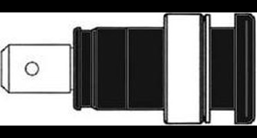 GEISOLEERDE INBOUWBUS 4mm, AANRAAKVEILIG / ZWART (SEB 2620-F6,3) (HM2401S)