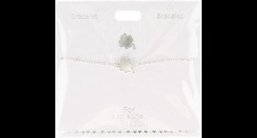 Depesche armband klavertje 4 zilver plated vriendschap kinderen.