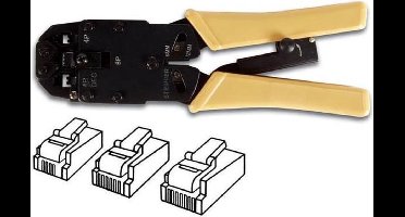 Professionele Krimptang Voor Modulaire Connectoren 4P2C, 4P4C (Rj10), 6P2C, 6P4C (Rj11), 6P6C (Rj12), 8P2C, 8P4C, 8P6C, 8P8C (Rj45)