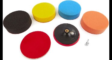 HBM 6 Delige 125 mm Polijstset met M14 Opname